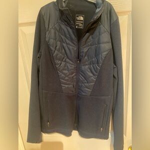 The North Face Women's Navy Quilted Front Hybrid Jacket